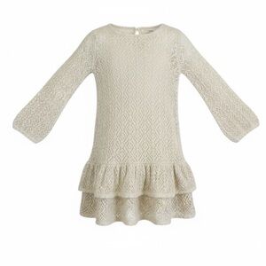 Baby Gap Cream Crochet Dress, Size 18-24M‎